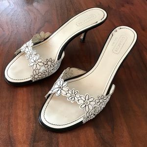 Coach Daisy Motif Kitten Heels